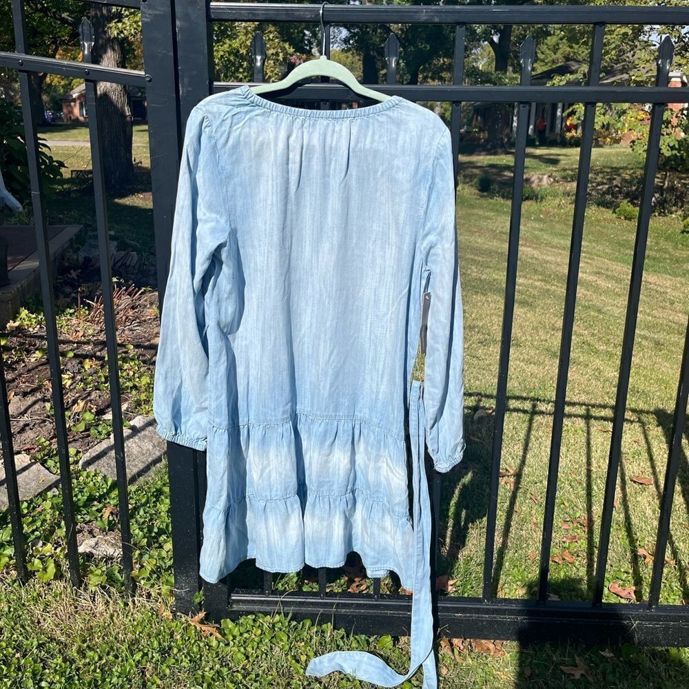 Anthropologie Cloth and Stone Tiered Tencel Chambray Dress NWT - Picture 10 of 12